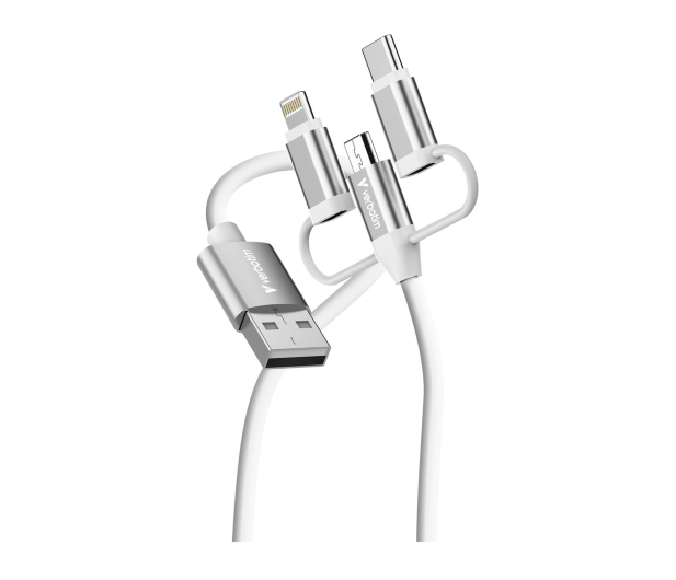 Verbatim 3-in-1 USB-A to Micro-B/USB-C/Lightning 18W 100cm - White - 1607286 - zdjęcie 2